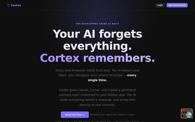 Screenshot of Cortex
