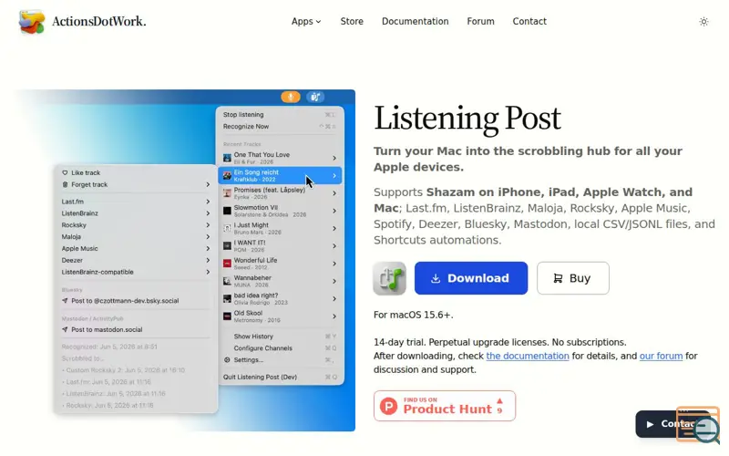 Screenshot of Listening Post