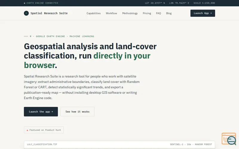 Screenshot of Spatial Research Suite