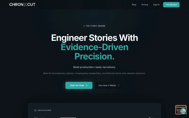 Screenshot of ChronoCut