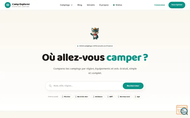 Screenshot of Camp Explorer