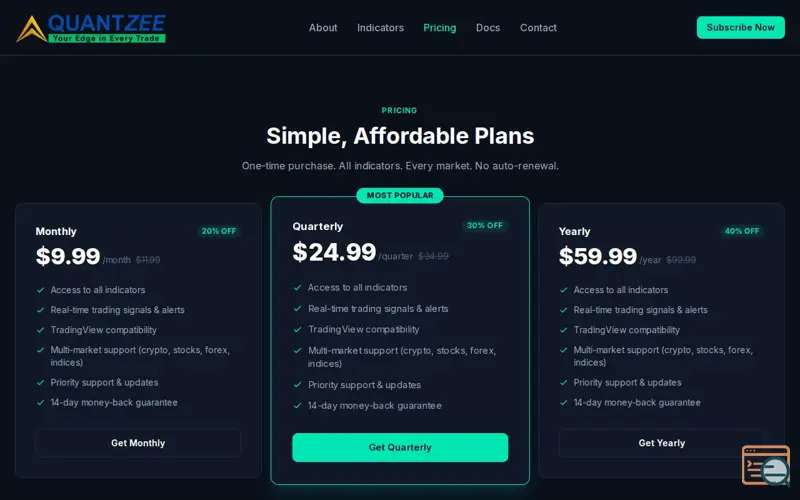 Screenshot of Quantzee