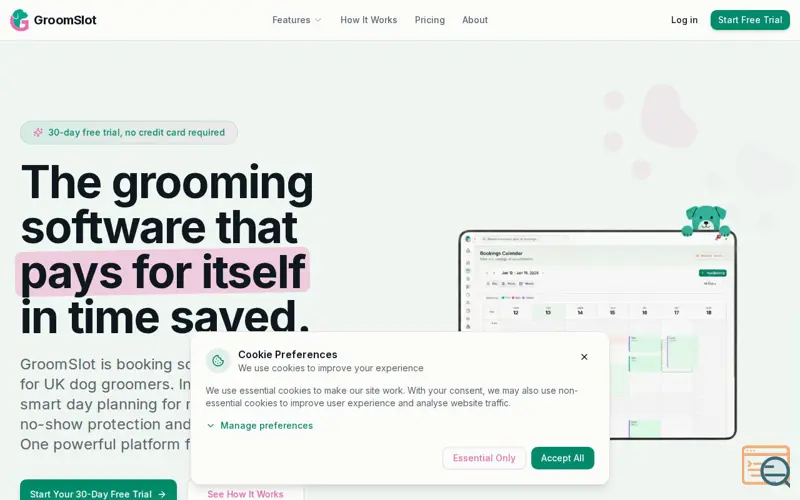 Screenshot of GroomSlot