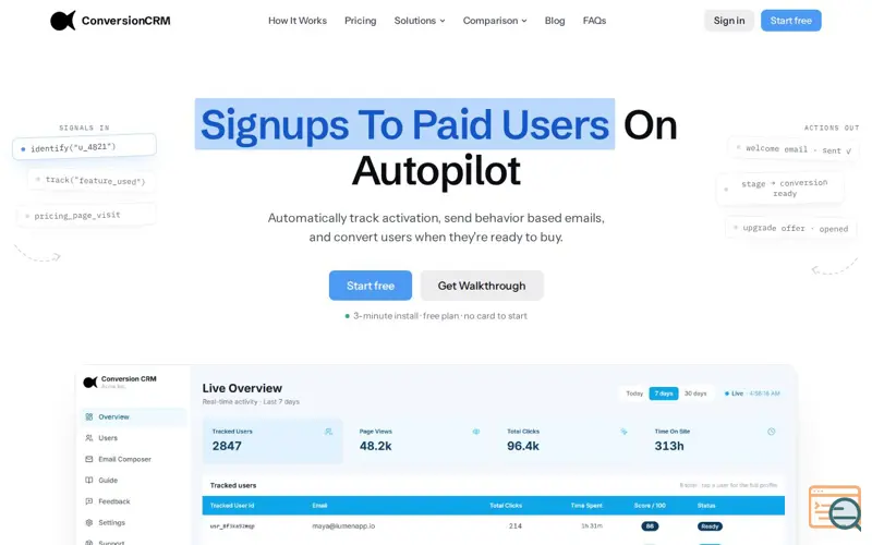 Screenshot of ConversionCRM