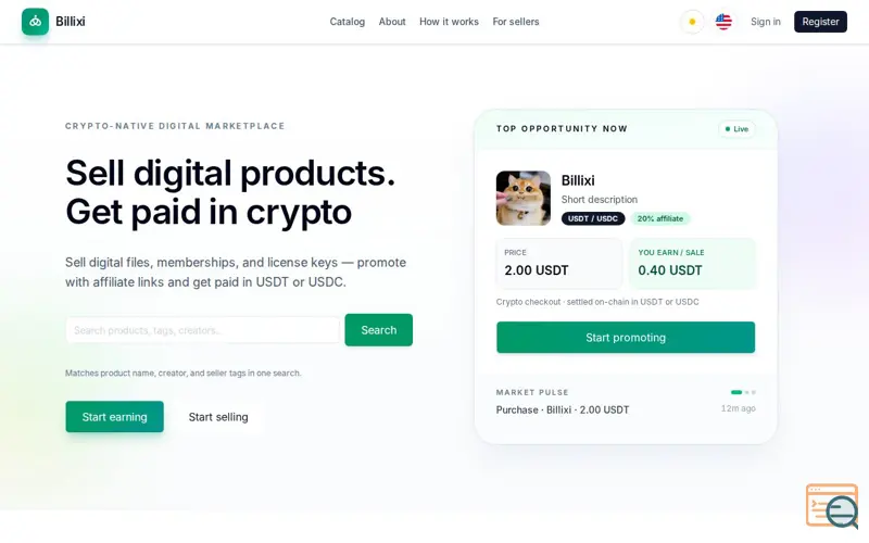 Screenshot of Billixi