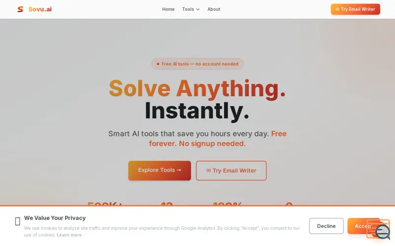 Screenshot of Sovu.ai