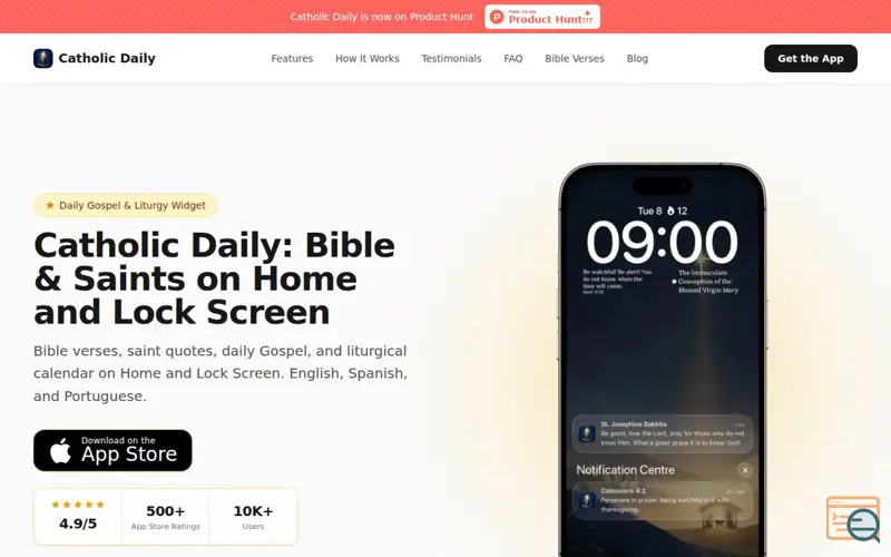 Screenshot of Catholic Daily: Bible & Saints