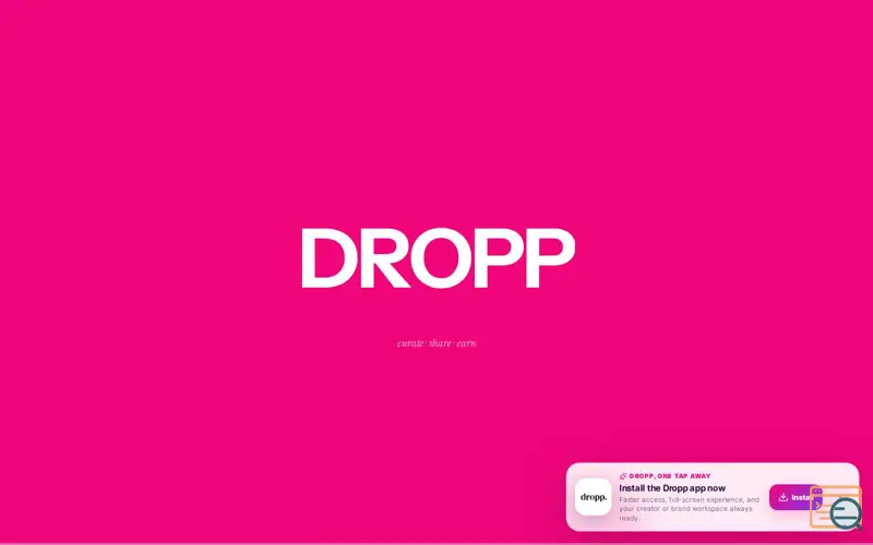 Screenshot of Dropp