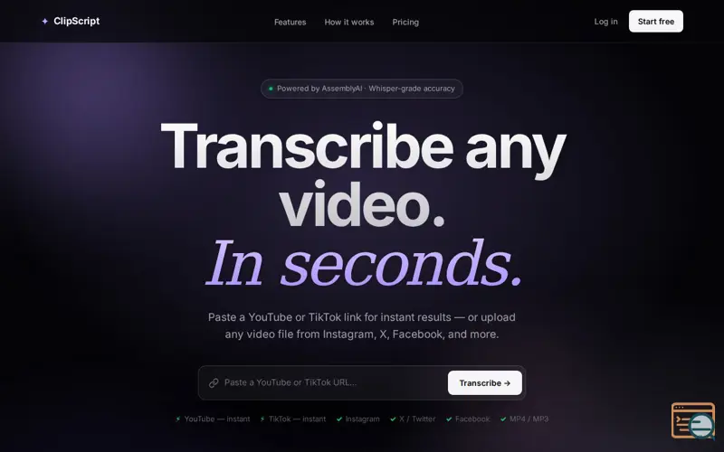 Screenshot of ClipScript