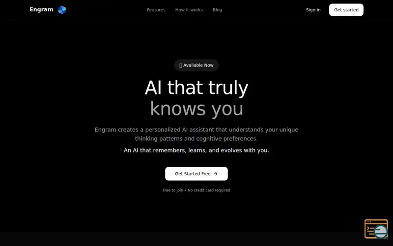 Screenshot of Engram Artificial