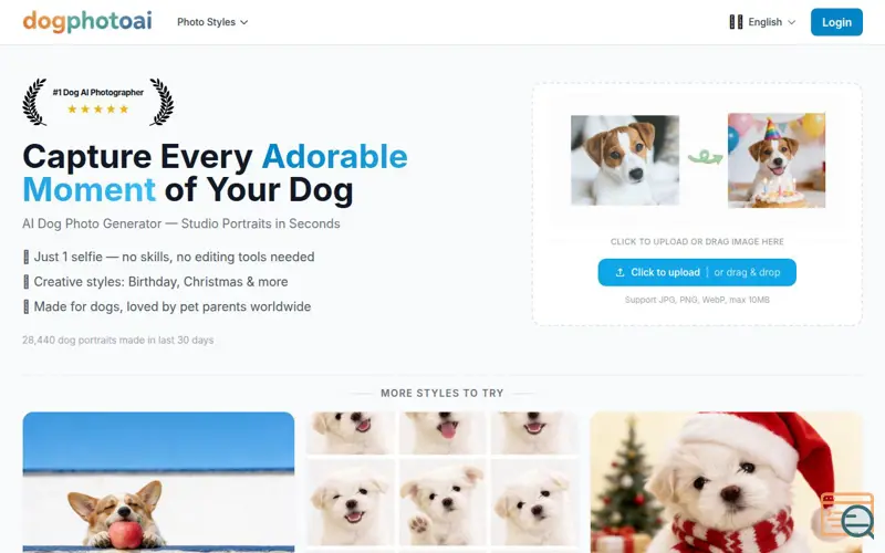 Screenshot of DogPhotoAI