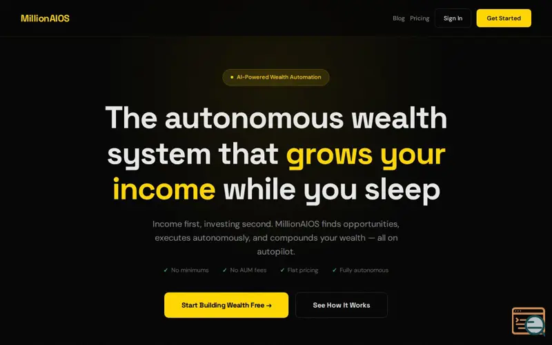 Screenshot of MillionAIOS