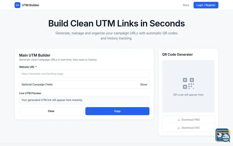 Screenshot of UTM Builder