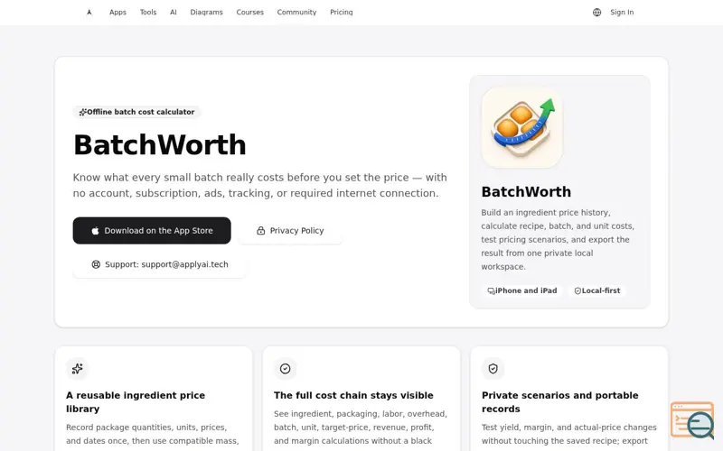 Screenshot of BatchWorth