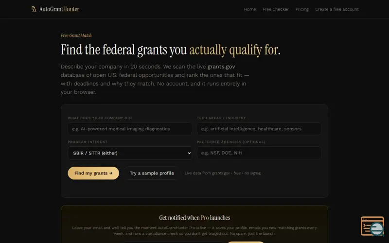 Screenshot of Autogranthunter