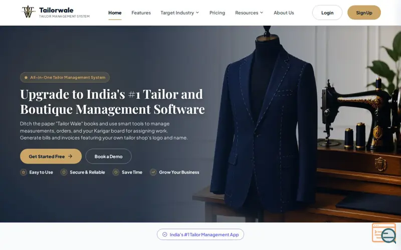 Screenshot of TailorWale