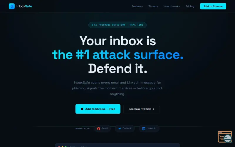Screenshot of InboxSafe