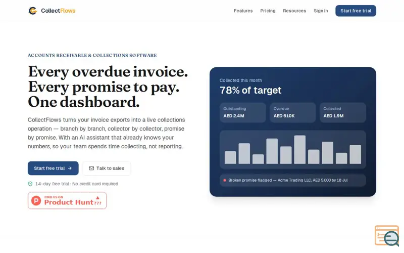 Screenshot of CollectFlows