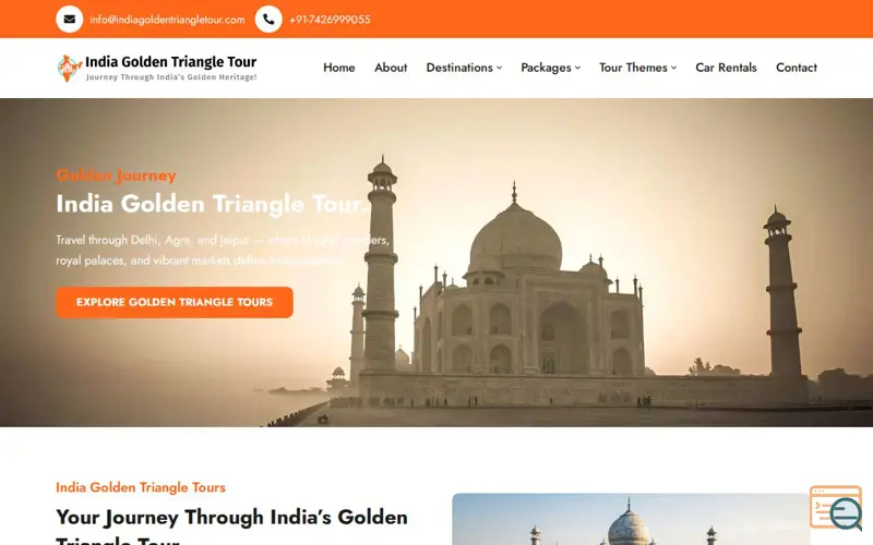 Screenshot of India Golden Triangle Tour