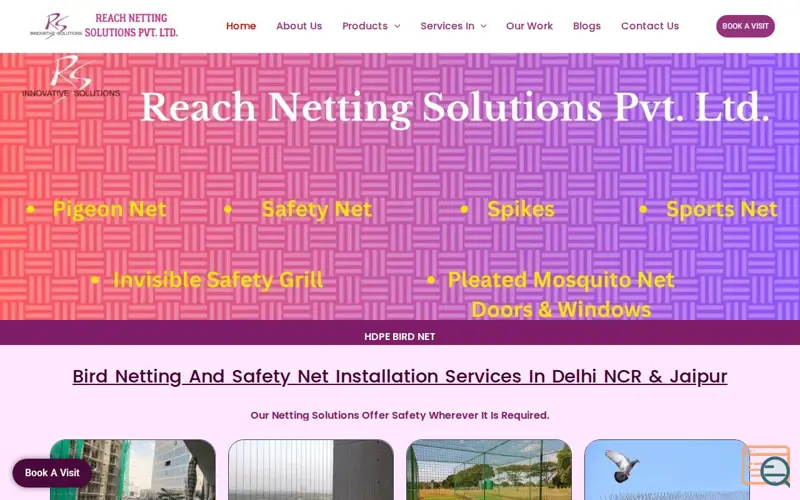 Screenshot of Reach Bird Protection Netting