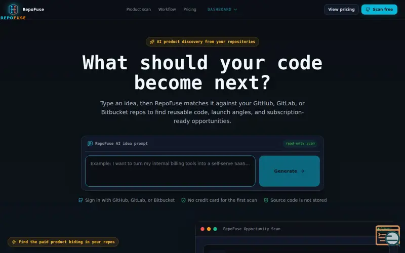 Screenshot of RepoFuse