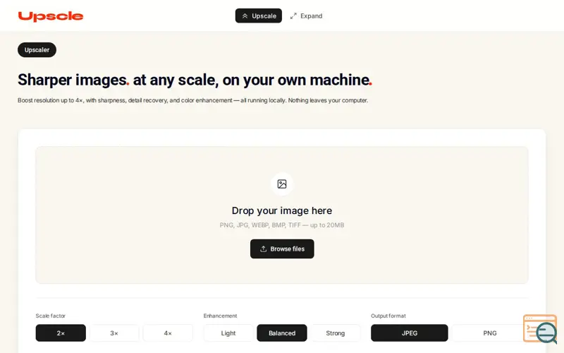 Screenshot of Upscle