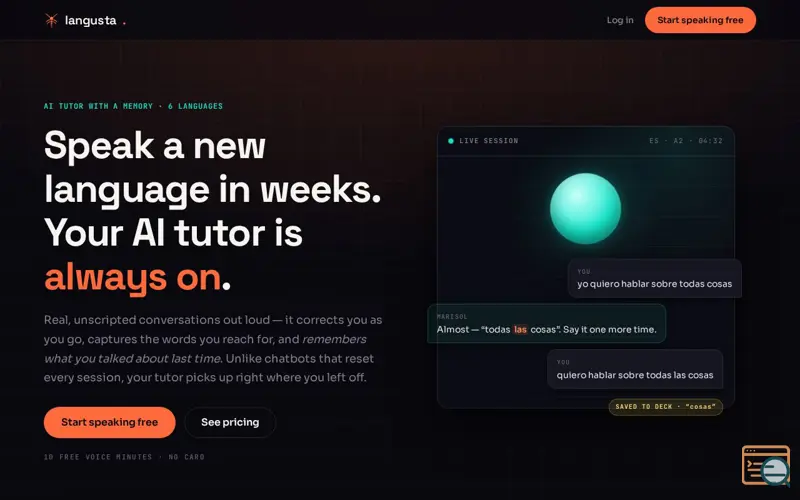 Screenshot of Langusta