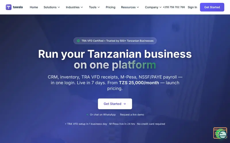 Screenshot of Tawala