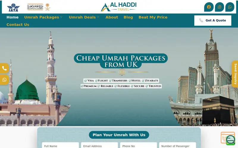 Screenshot of Alhaddi Travel