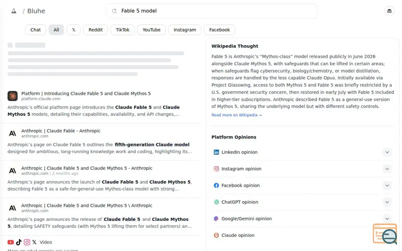 Screenshot of Bluhe