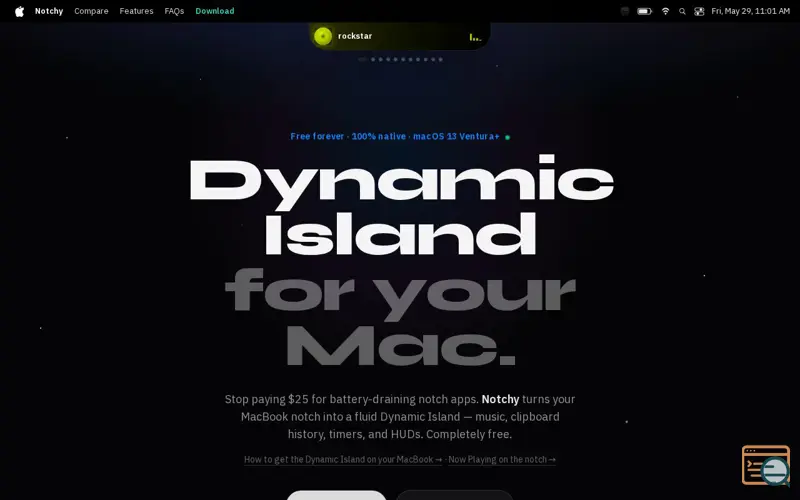 Screenshot of Notchy