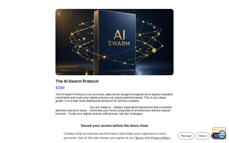 Screenshot of The AI Swarm Protocol