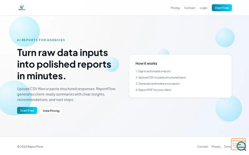 Screenshot of ReportFlow