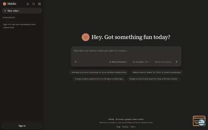Screenshot of Hiddle