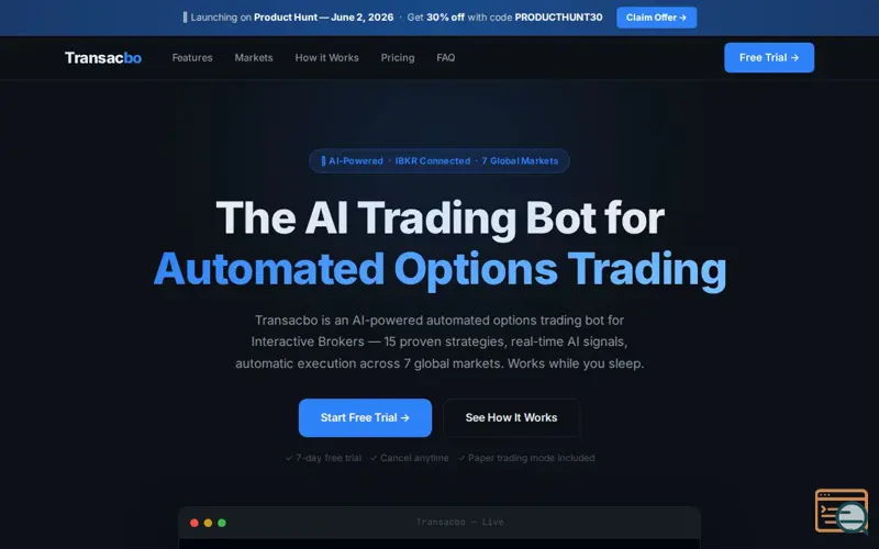 Screenshot of Transacbo