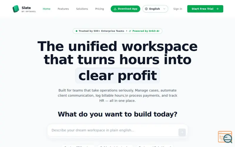 Screenshot of Slate
