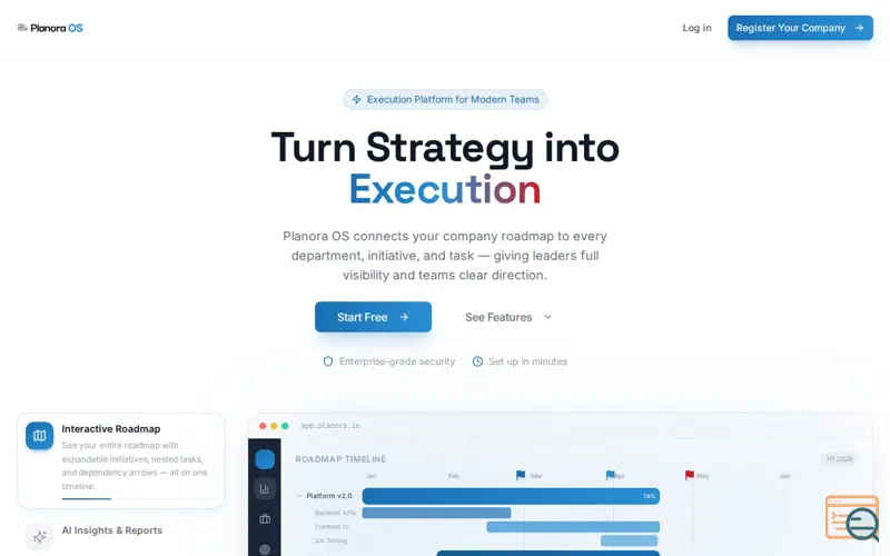 Screenshot of Planora OS