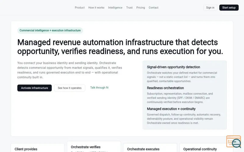 Screenshot of Orchestrate