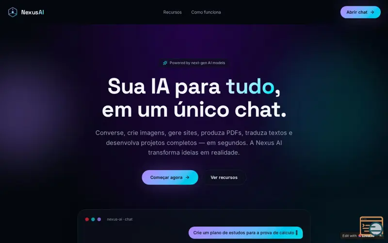 Screenshot of Nexus AI 
