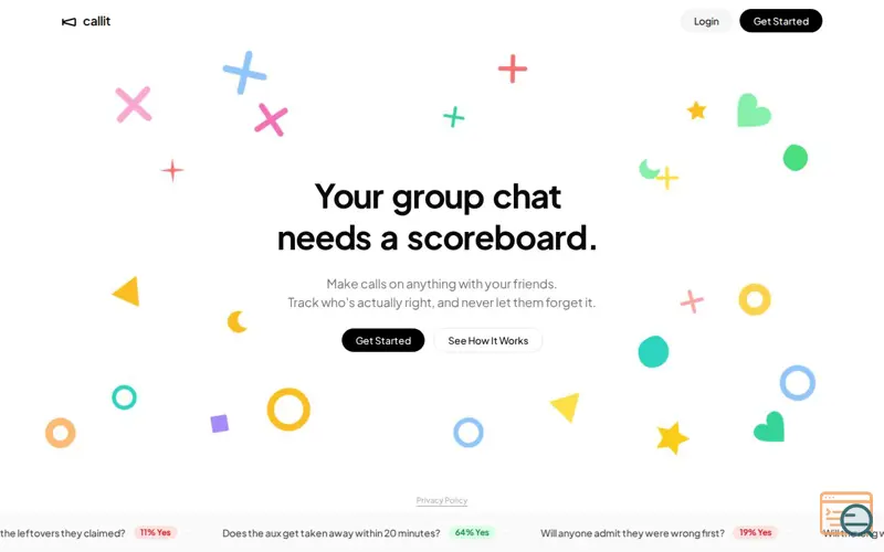 Screenshot of callit.world