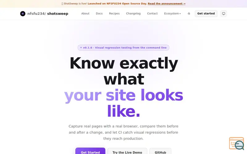 Screenshot of ShotSweep