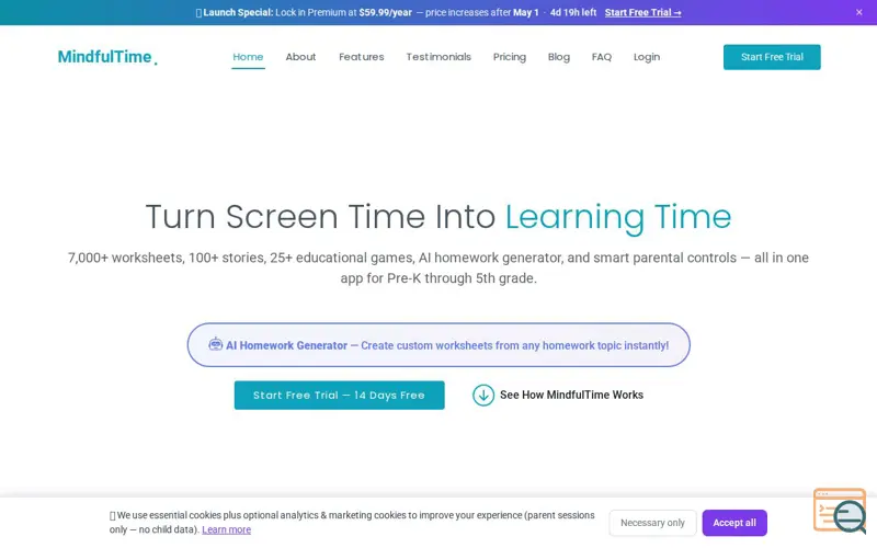 Screenshot of MindfulTime
