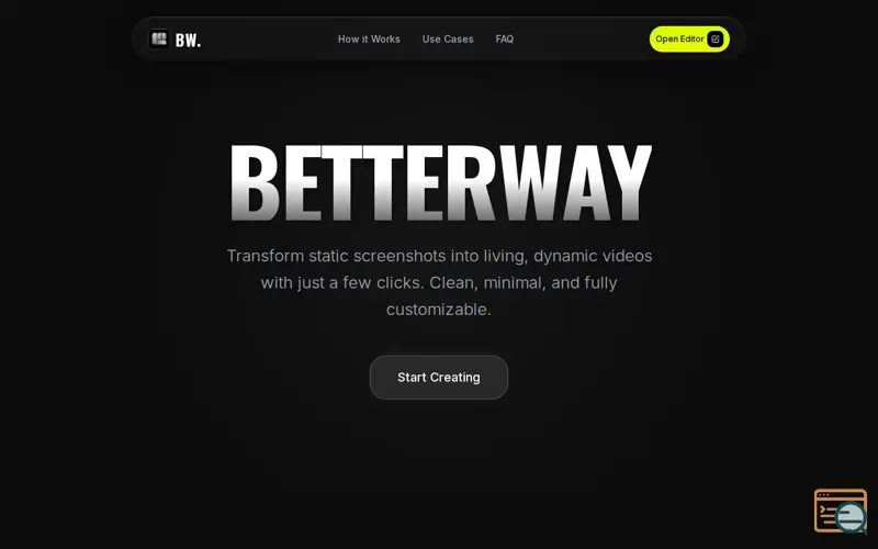 Screenshot of BetterWay