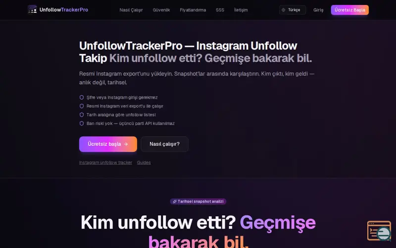 Screenshot of Unfollow Tracker Pro