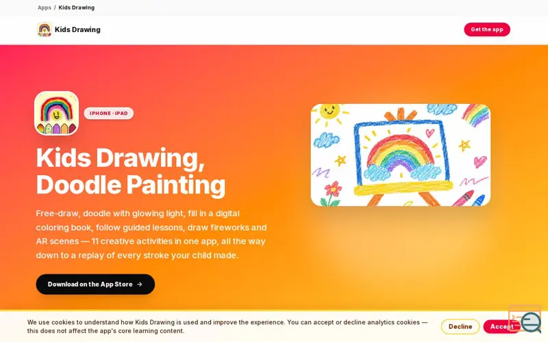 Screenshot of Kids Drawing, Doodle Painting