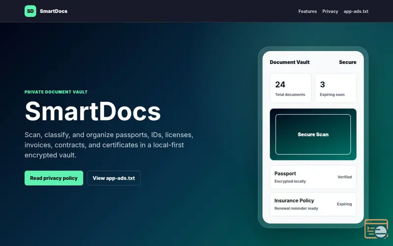 Screenshot of SmartDocs