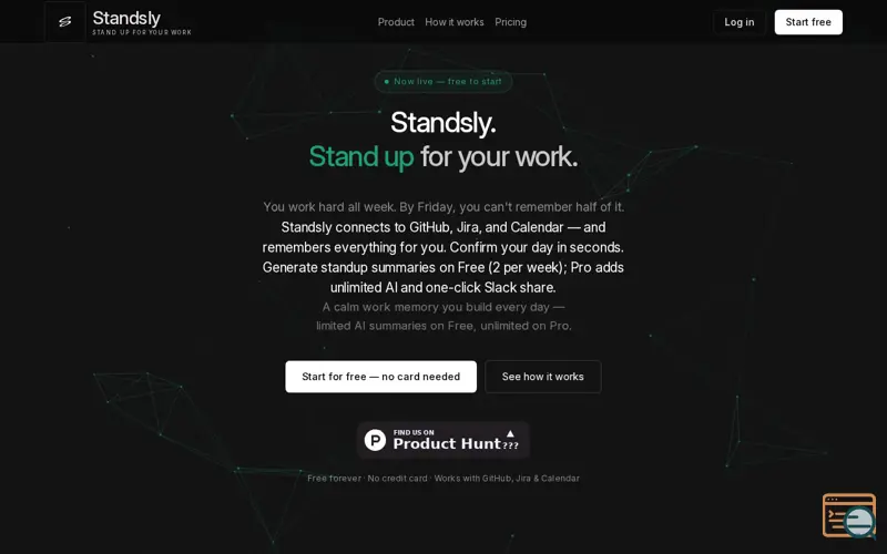 Screenshot of Standsly