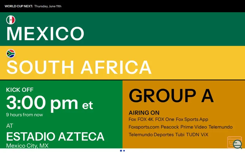 Screenshot of World Cup Next