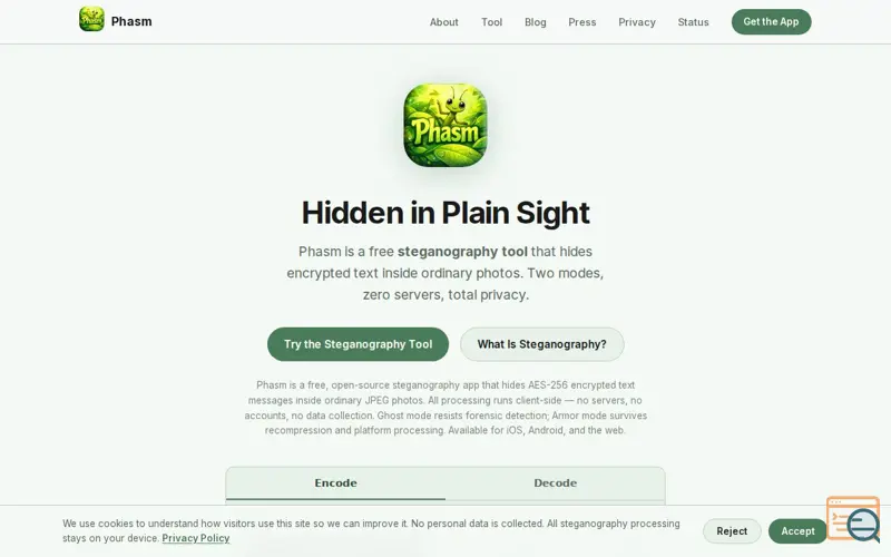 Screenshot of Phasm