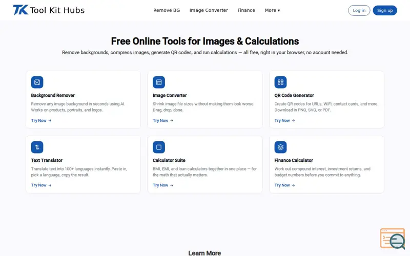Screenshot of ToolKitHubs